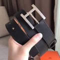 HERM James 35MM Belt In Black Box Calfskin